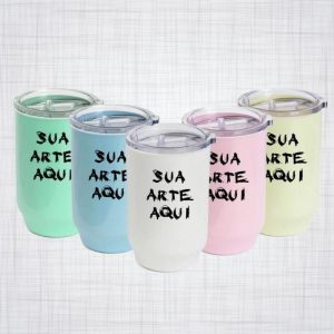 COPO DE POLÍMERO PERSONALIZADO COM TAMPA CRISTAL