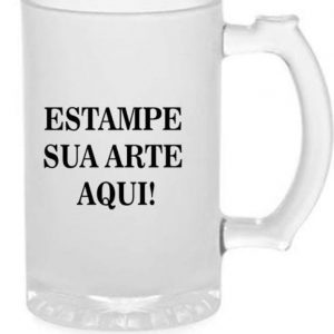 Caneca Vidro Chopp Personalizada Com Foto – 475 ml